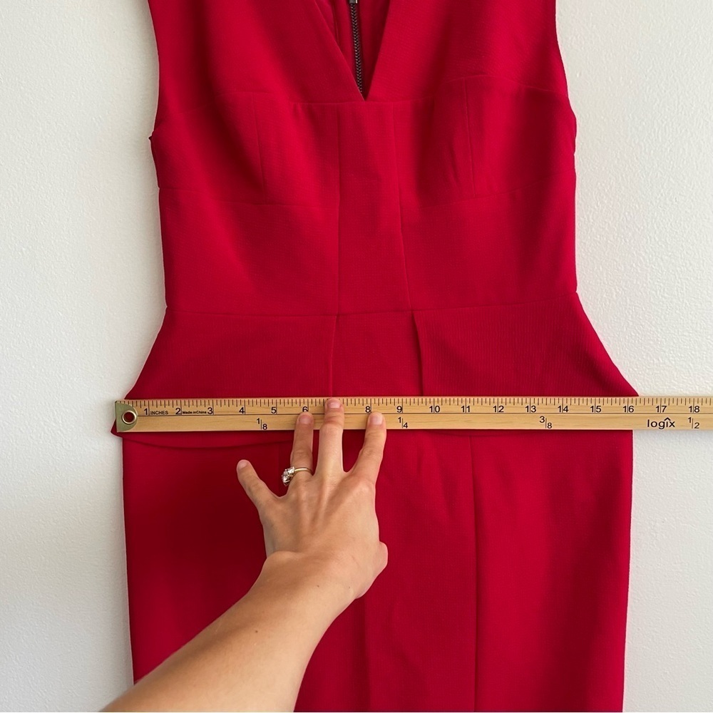 Cushnie et Ochs red cut out dress back zip cherry sexy going out event valentine - Picture 10 of 13